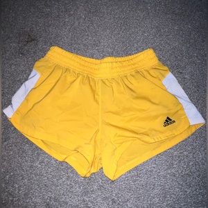 Yellow Adidas Athletic Shorts